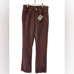 Adriano Goldschmied 100% Pima Cotton Fig Colored Corduroy Pants Women's Size 24R
